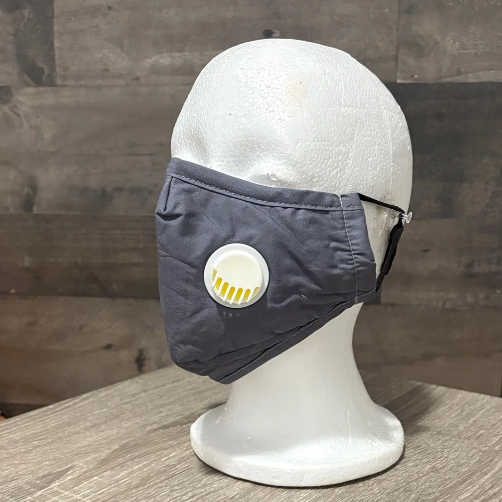 Gray Face Mask with Vent